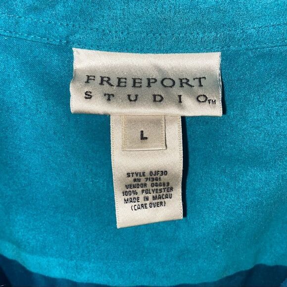 Vintage Freeport studio blue suede button up shirt - Picture 7 of 10